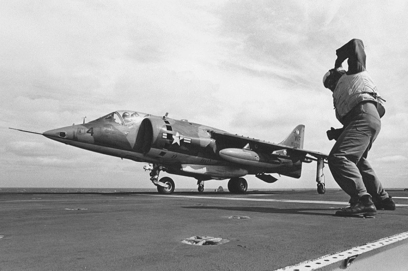 AV-8A on the deck