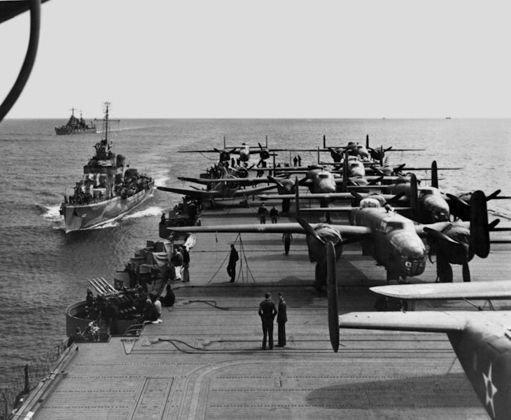 Doolittle raiders on HORNET