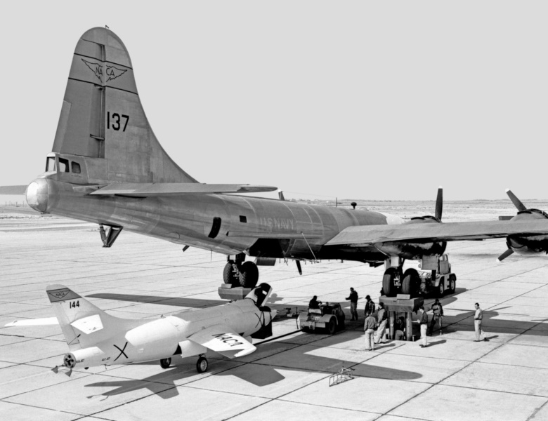 PB-1S Superfortress with Douglas Skyrocket