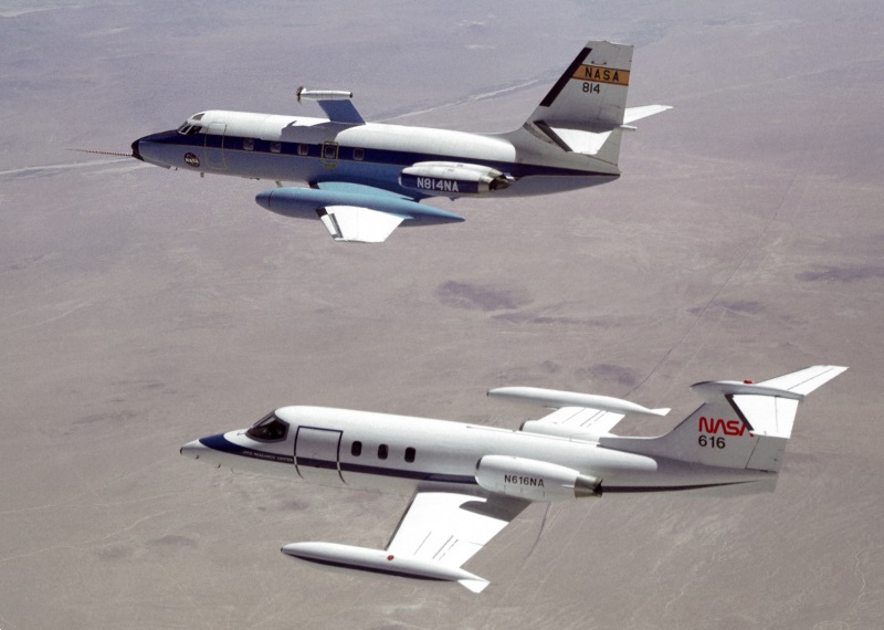 NASA Jetstar I testbed with Learjet