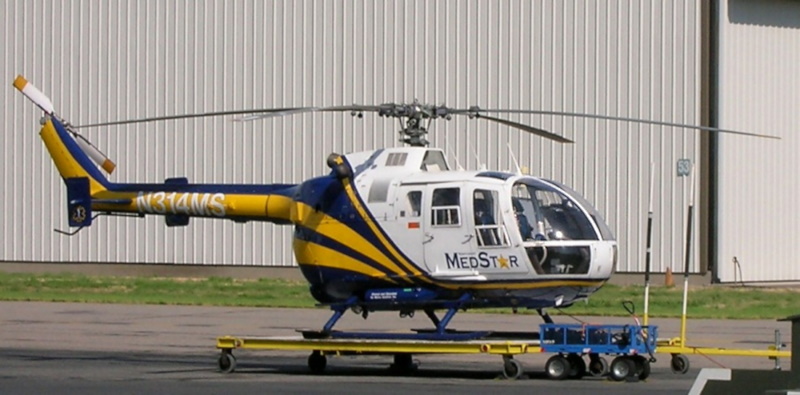 MBB Bo 105CBS air ambulance