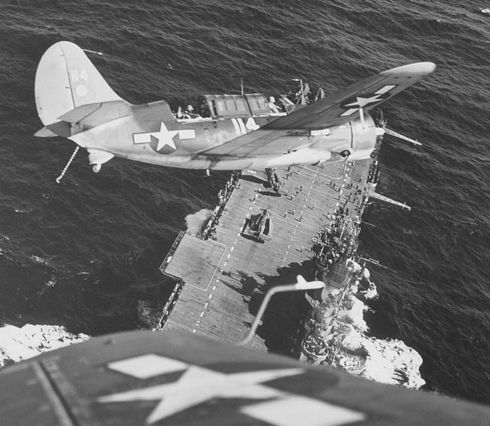 CURTISS SB2CS OVER CARRIER