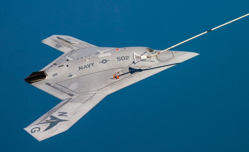 Northrop Grumman X-47B tanks up