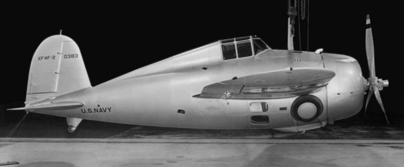 Grumman XF4F-2 in NACA wind tunnel